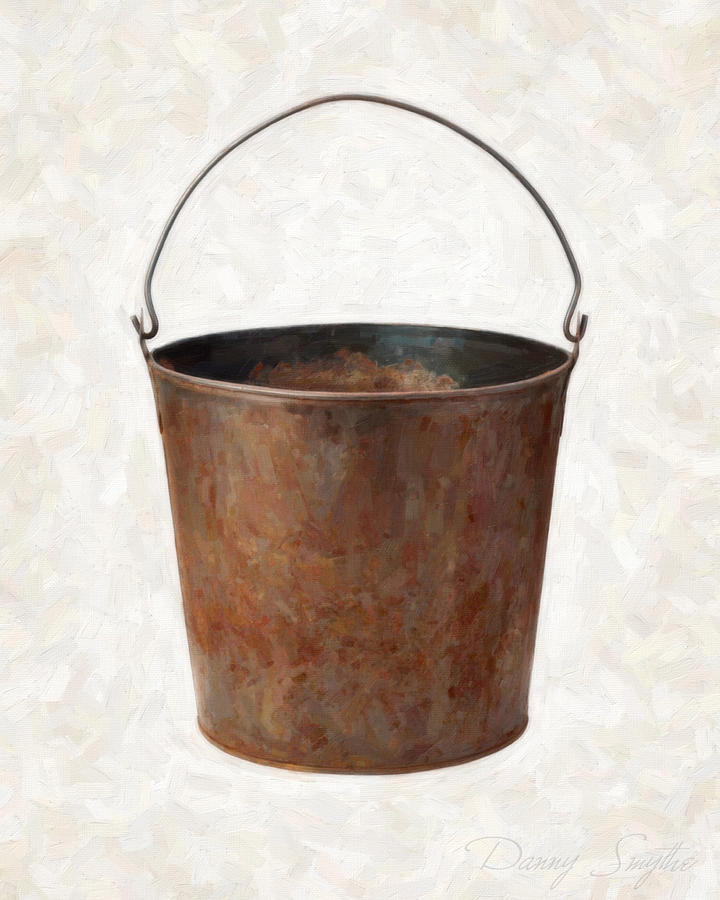 Vintage Painting - Old Rusty Bucket by Danny Smythe