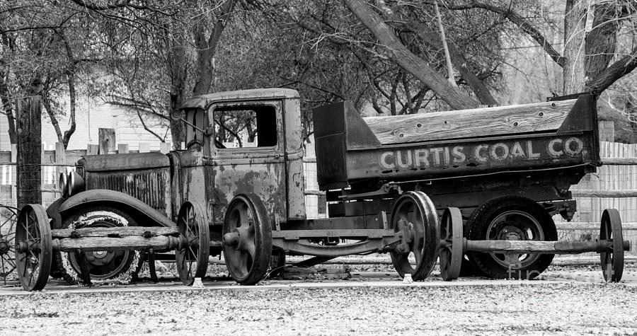 Vintage Photograph - Old Rusty Coal Delivery Truck  by Gary Whitton