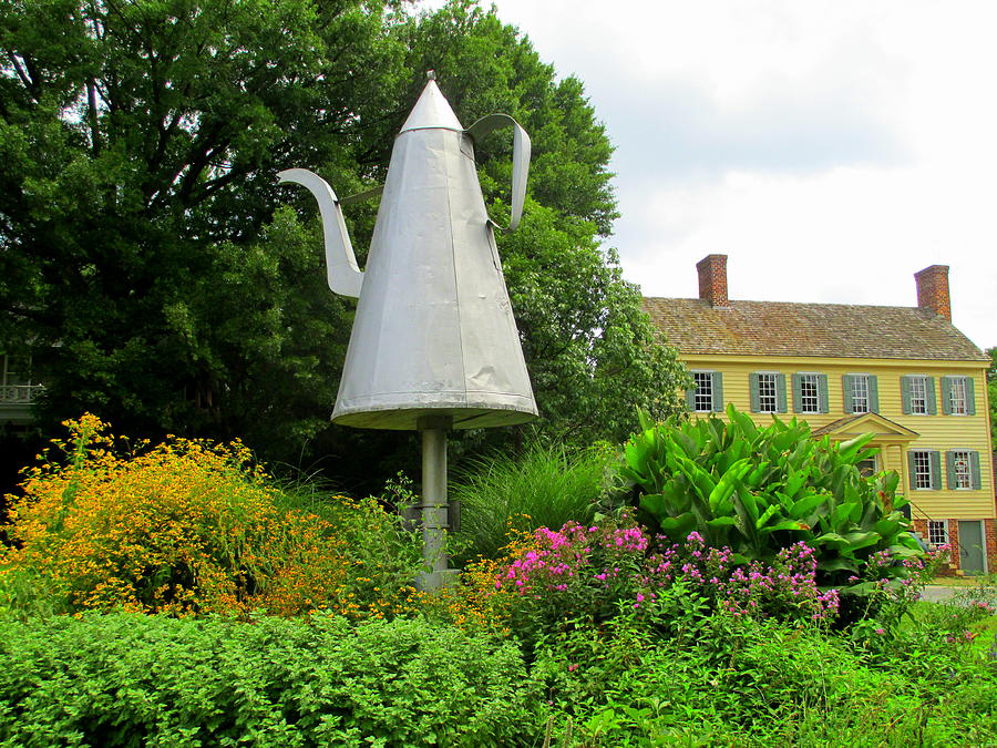 Winston-salem Photograph - Old Salem Giant Coffee Pot by Randall Weidner