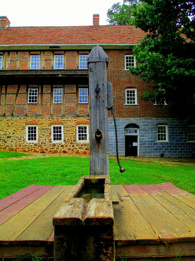 Old Salem Pump Looking East Photograph by Randall Weidner