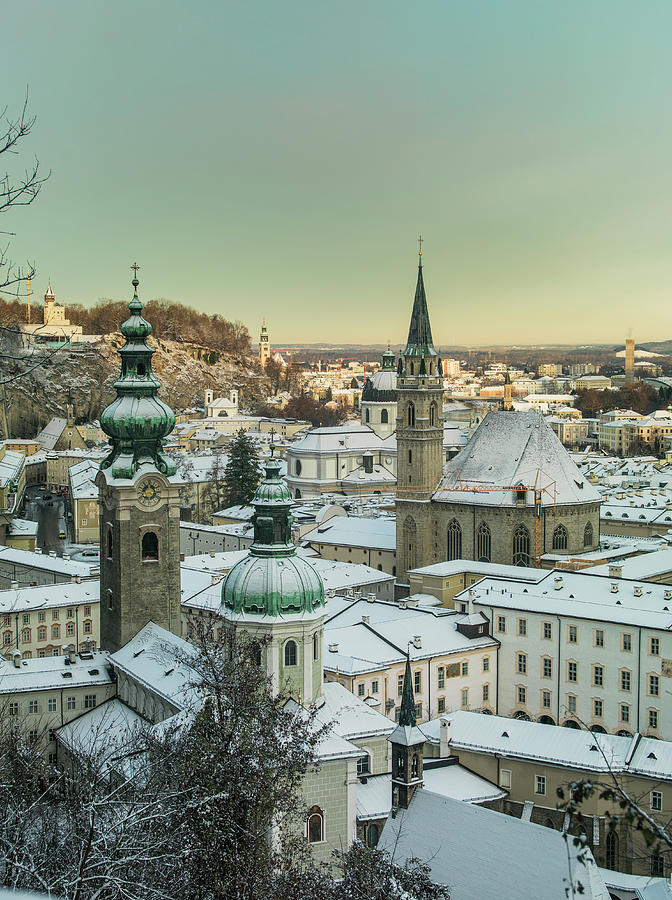 Old Salzburg And Franciscan Church Photograph by Buena Vista Images