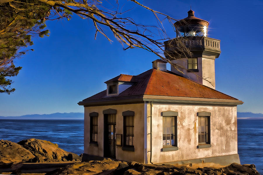Old San Juan Lighthouse Digital Art by Georgianne Giese