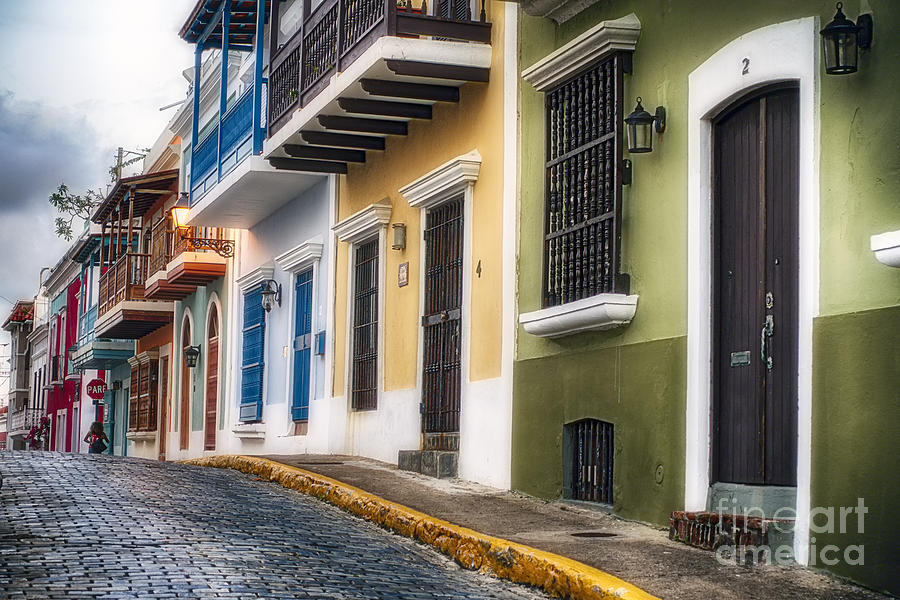 Architecture Photograph - Old San Juan Street Charm I by George Oze