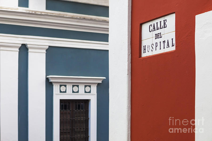 Old San Juan Street Sign in  Puerto Rico Photograph by Bryan Mullennix