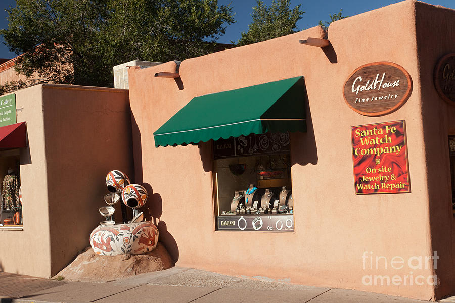 Old Santa Fe Trail Shops Photograph by Fred Stearns