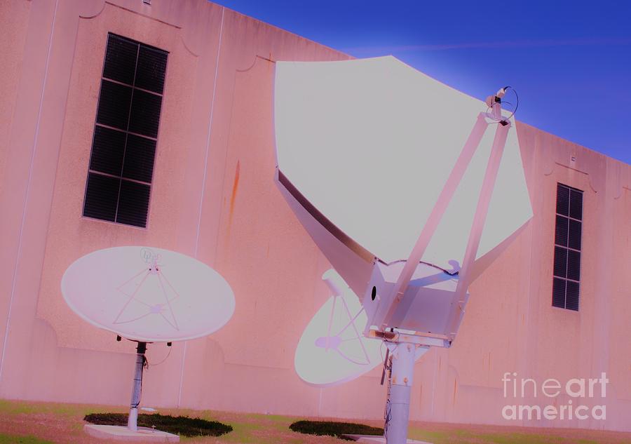 Old Satellite Dishes Texas Am Photograph