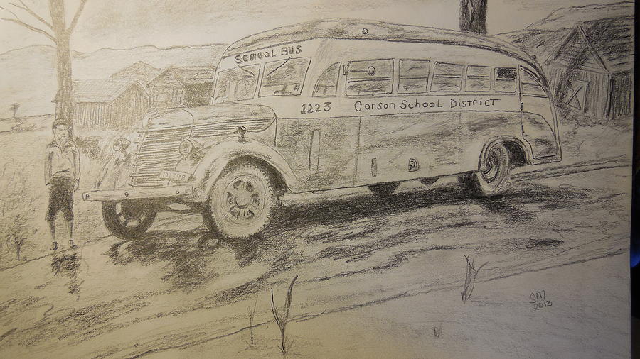 school bus sketch
