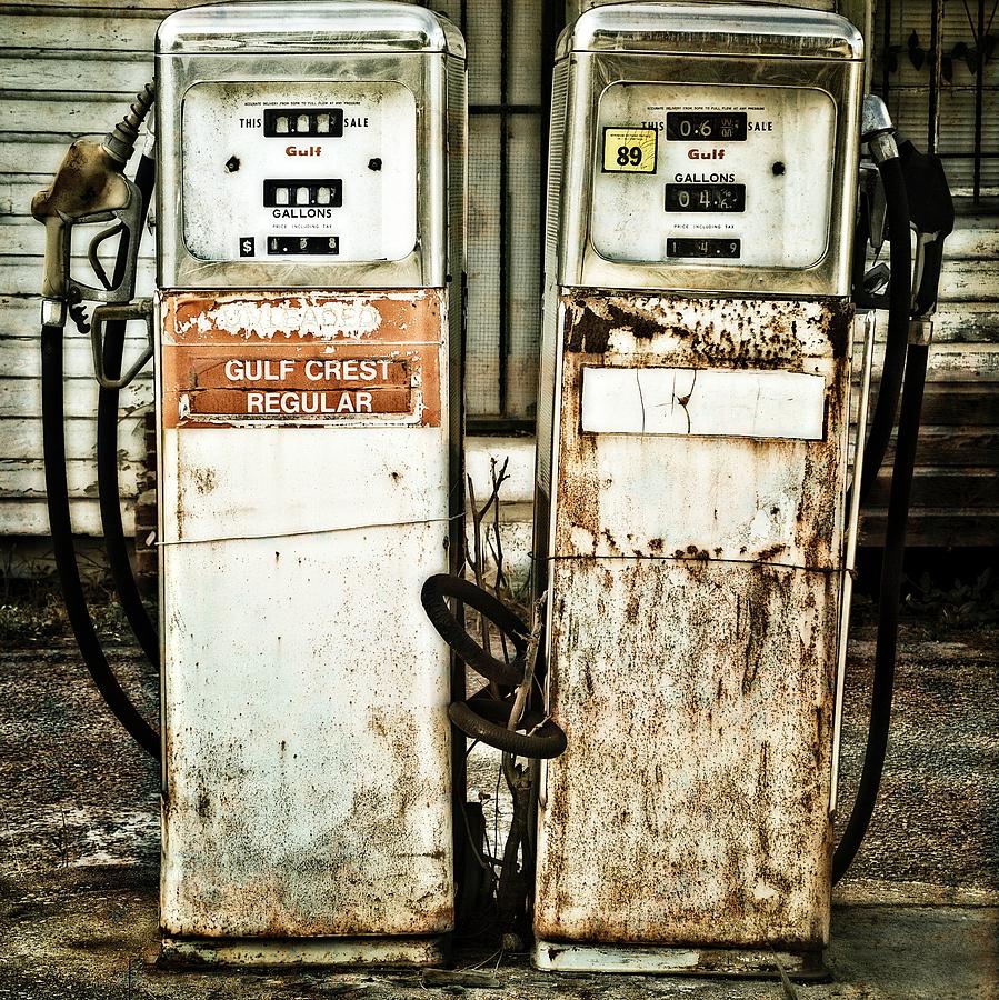 Antique Vintage Gas Pumps, Antique Retro Decoration