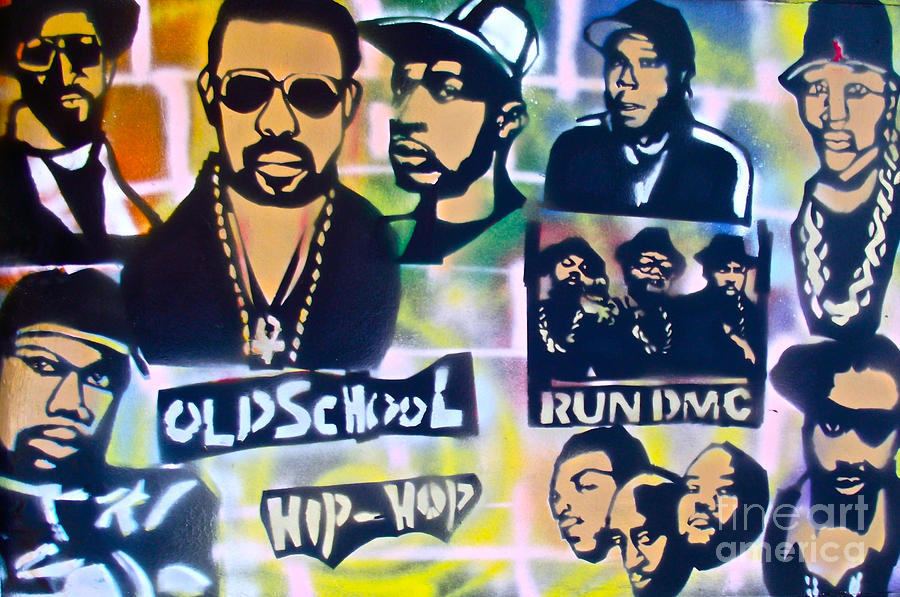 Music Painting - Old School Hip Hop 2 by Tony B Conscious