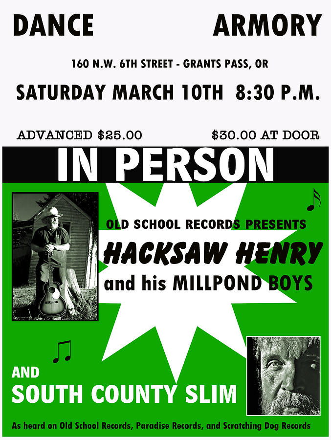 Old School Poster - Hacksaw and Slim Photograph by Everett Bowers