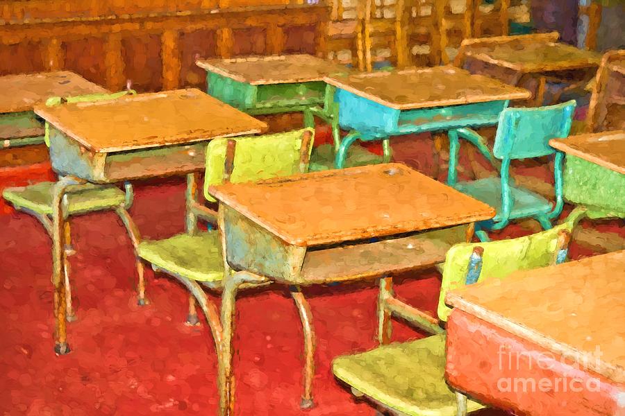 Old School Room Photograph by Les Palenik