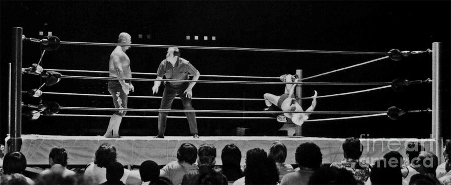 Old School Wrestling from the Cow Palace with Pat Patterson and Mr Fuji  Photograph by Jim Fitzpatrick