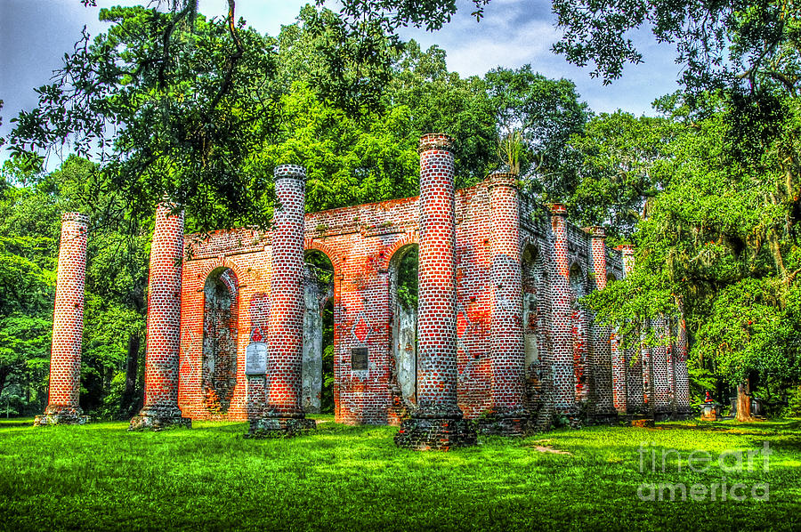 Old Sheldon Church Ruins Photograph by Dale Powell