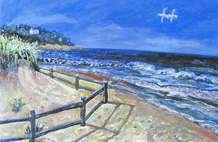 Old Silver Beach Painting by Rita Brown