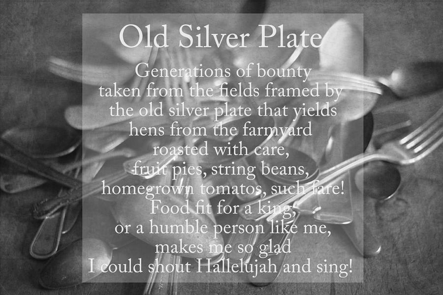 Old Silver Plate Photograph by Suzanne Powers