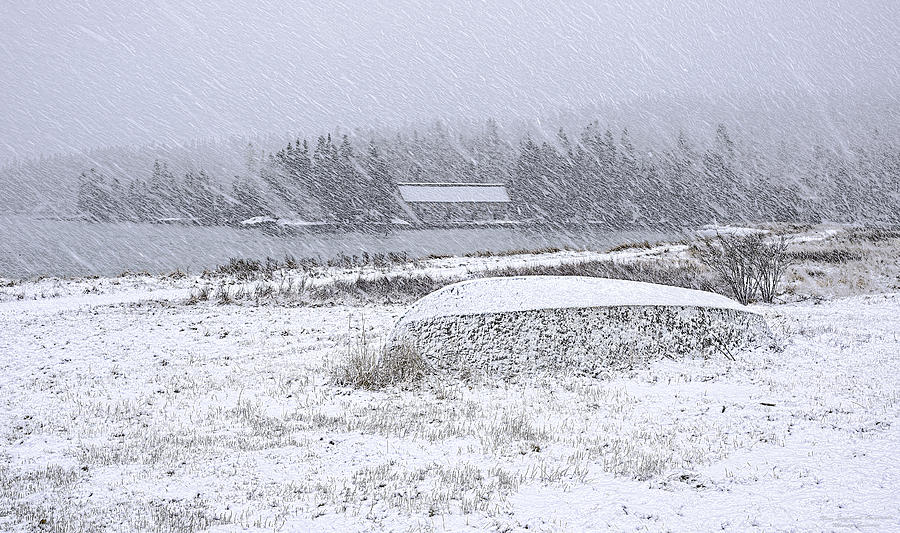 Old Smokehouse Snowscape Photograph by Marty Saccone