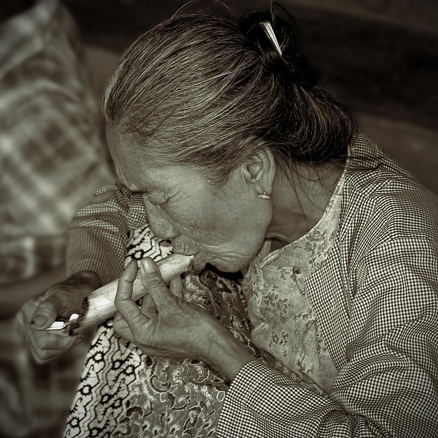 Old smoker woman Photograph by RicardMN Photography