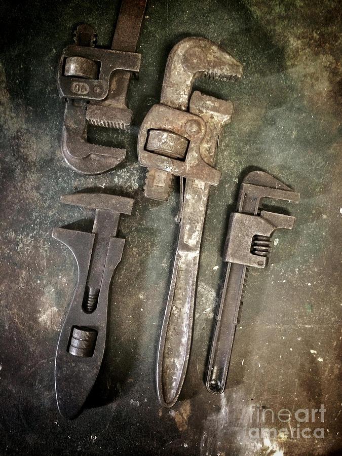 Vintage Photograph - Old Spanners by Carlos Caetano