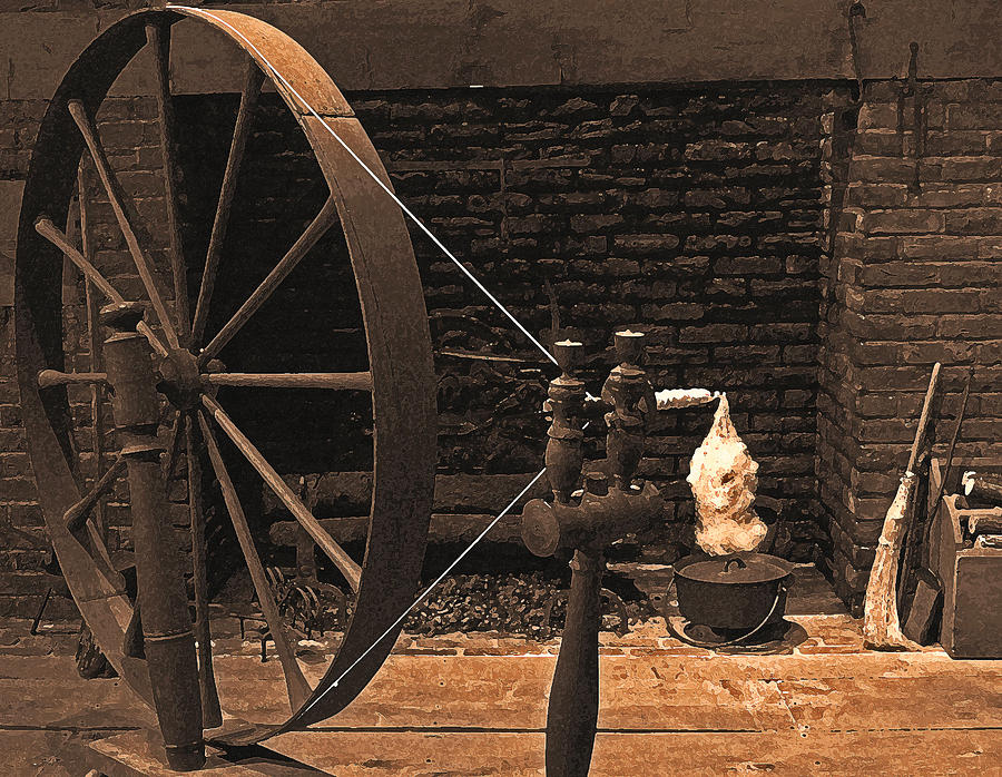 Old Spinning Wheel Photograph by Ian  MacDonald