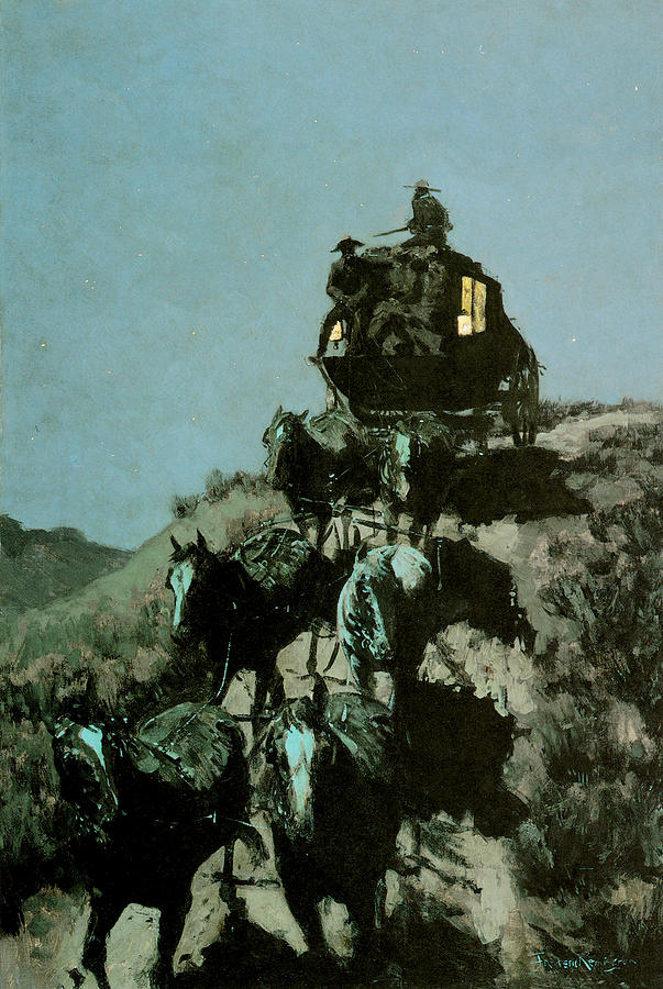 Old Stage Coach of the Plains Photograph by Frederic Remington