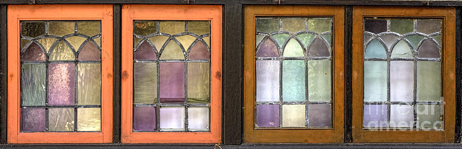 Old Stained Glass Windows Photograph