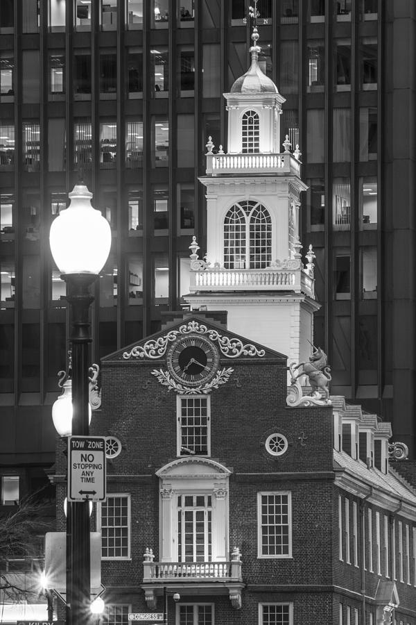 Old State House in Boston Black and White Photograph by John McGraw