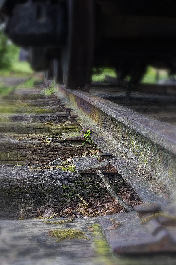 Old Steel Railroad Tracks Photograph by Steve Hurt