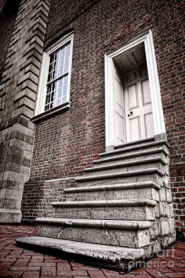 Old Steps and Door Photograph by Olivier Le Queinec