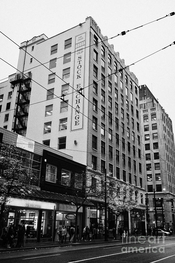 old stock exchange building downtown Vancouver BC Canada Photograph by Joe Fox