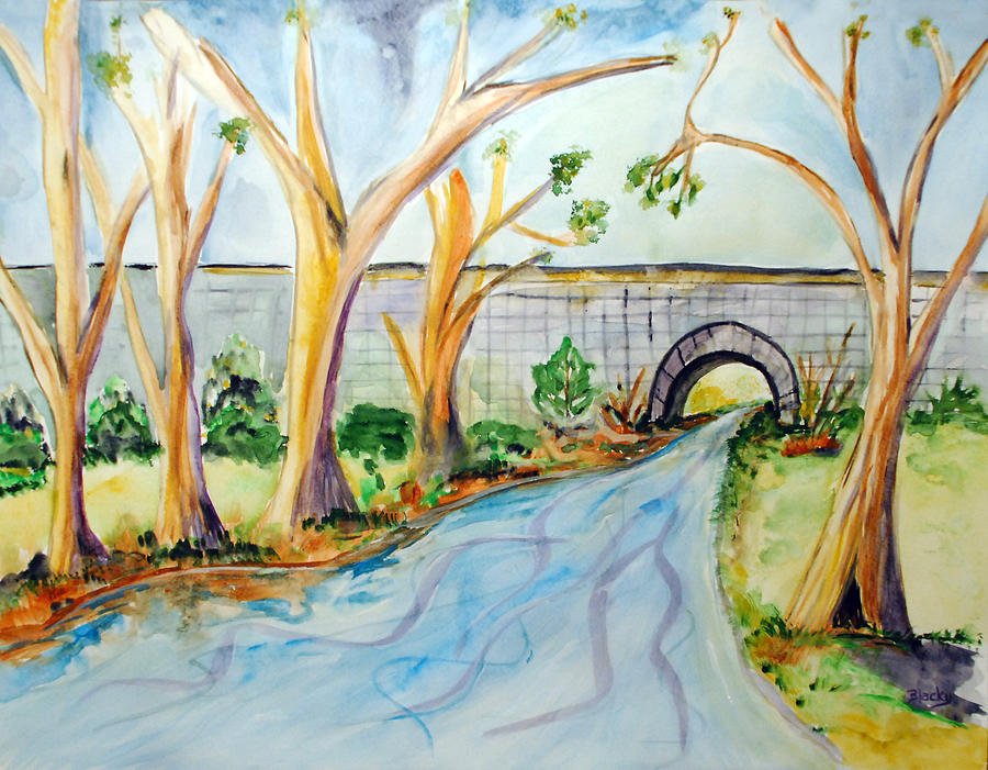 Old Stone Bridge Painting by Donna Blackhall