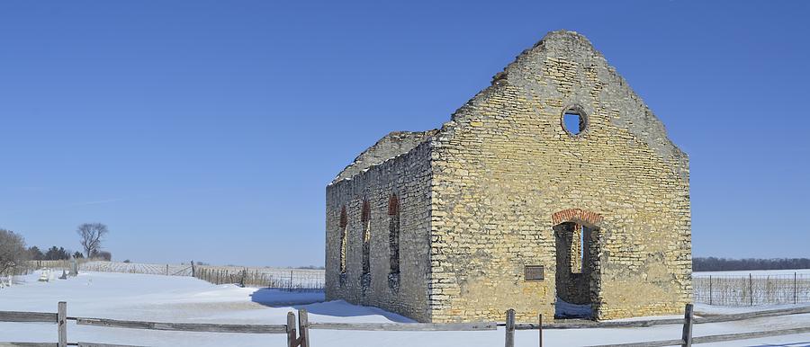 Old Stone Church Winter 2 Photograph by Bonfire Photography