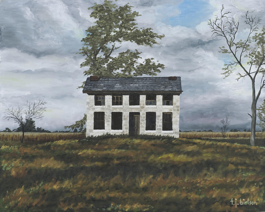 Old Stone House Painting by Tim Birlson - Fine Art America