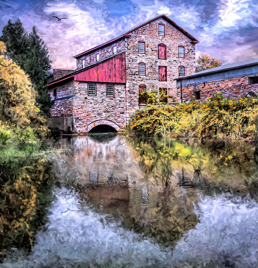 Old Stone Mill Painting by Wib Dawson - Pixels