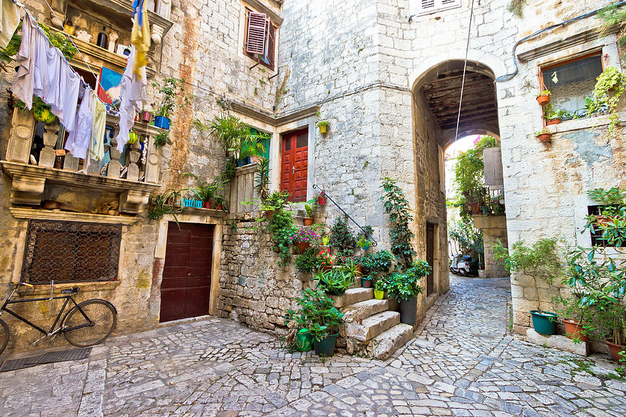 Old stone street of Trogir Photograph by Brch Photography