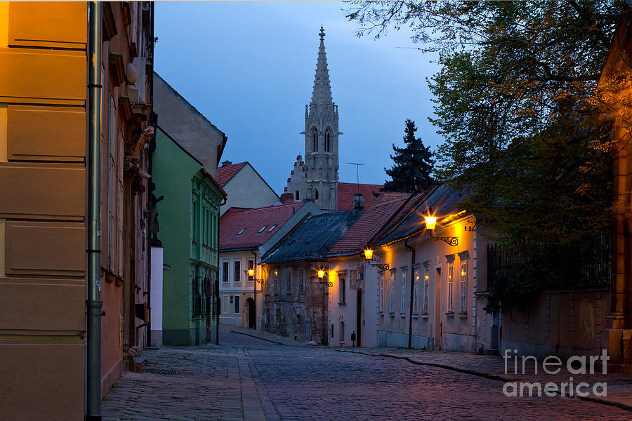 Old street in Bratislava Slovakia Photograph by Les Palenik
