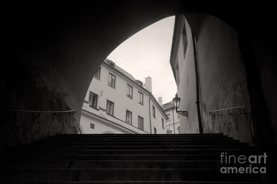 Architecture Photograph - Old streets in Prague by Michal Bednarek