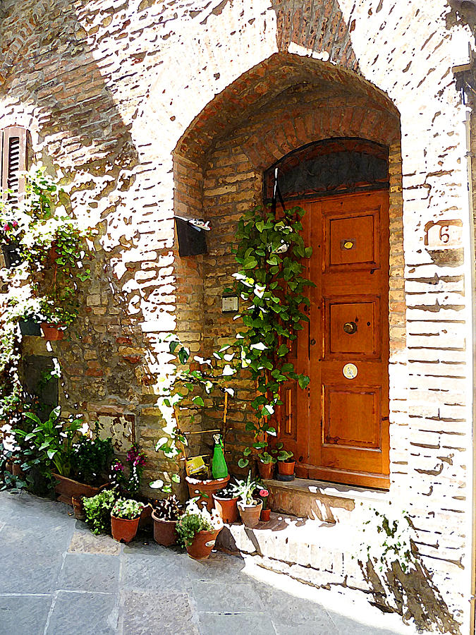 Flower Photograph - Old Streets Of Tuscany San Gimignano by Irina Sztukowski