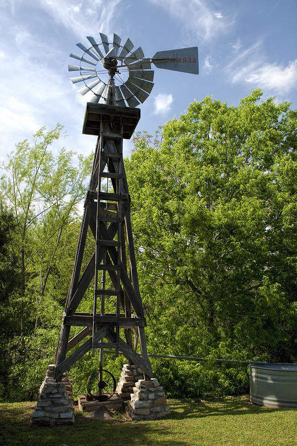Old Texas Windmill Water Pump Photograph by Kathy Clark
