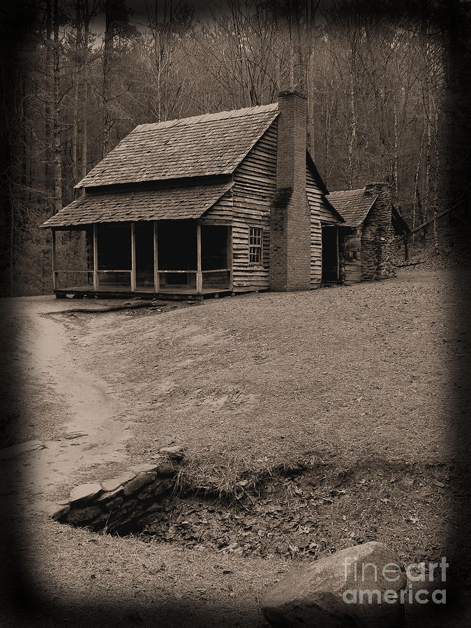 Black And White Photograph - Old Time Homestead by Michael Creamer