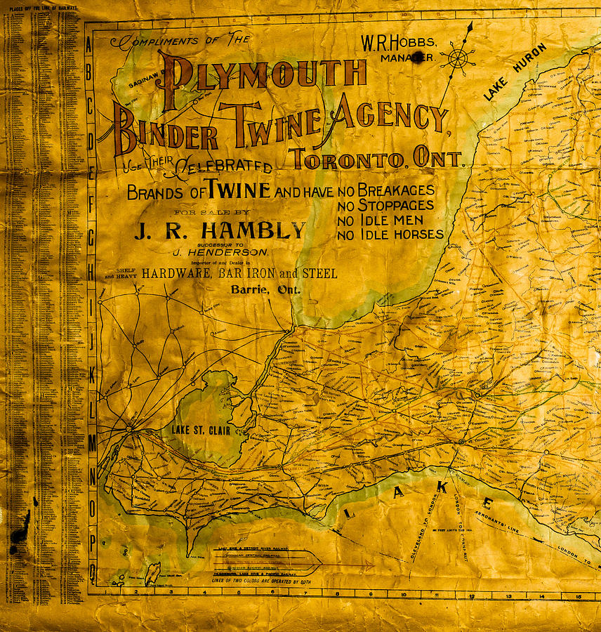 Old time map Photograph by James Canning