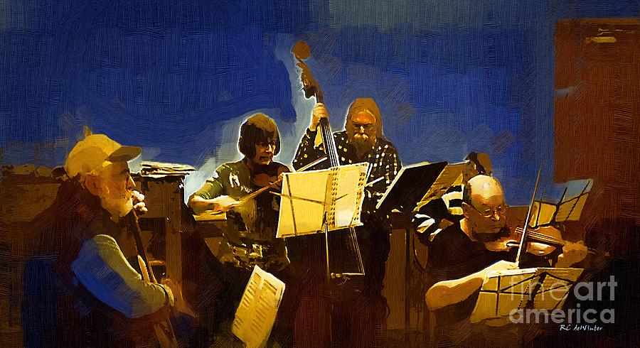 Old Time Music Painting by RC DeWinter