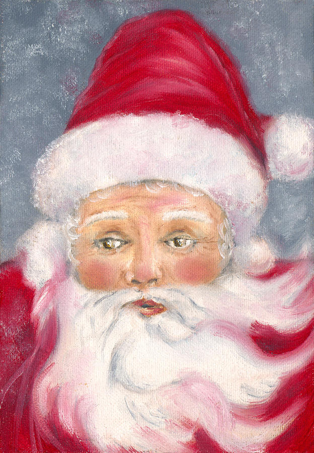 Old Time Santa Painting by Sara Srubar - Fine Art America