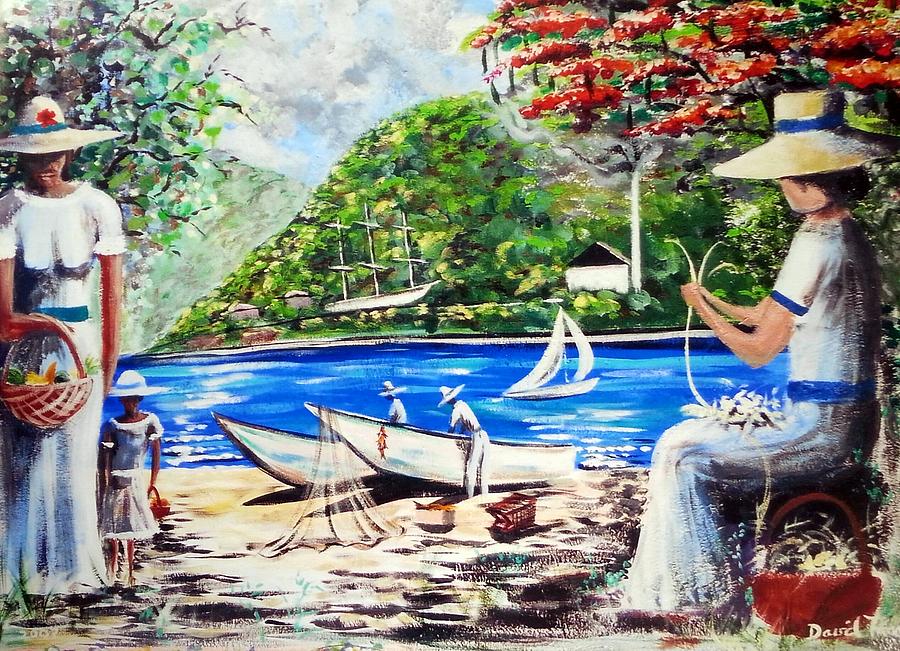 Caribbean Painting - Old Time St Thomas by David Francke