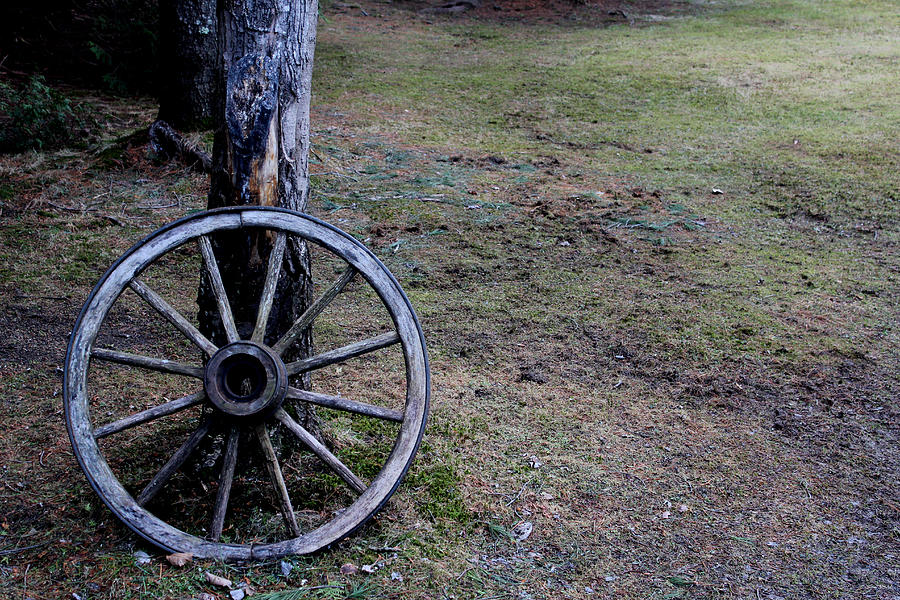 Nature Photograph - Old TIme Wagon Wheel by Julien Boutin