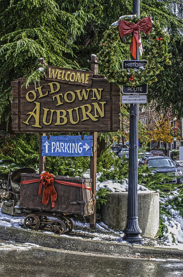 Old Town Auburn Christmas Photograph by Sherri Meyer