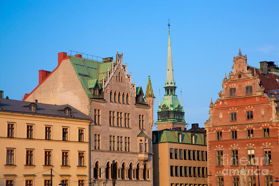 Old town buildings in Stockholm Photograph by Michal Bednarek