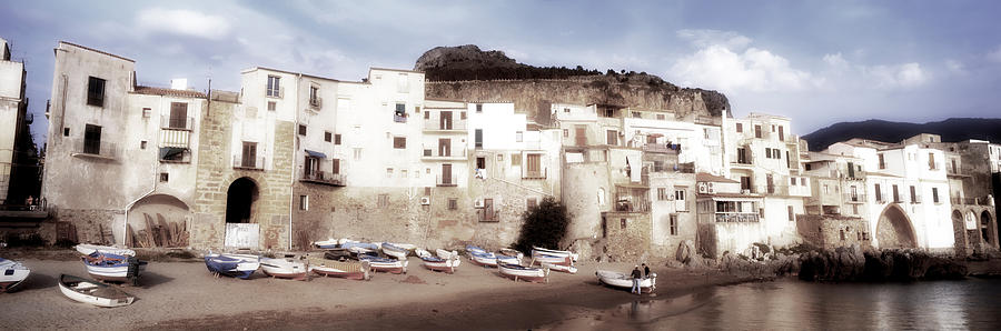 Color Image Photograph - Old Town, Cefalu, Sicily, Italy by Panoramic Images