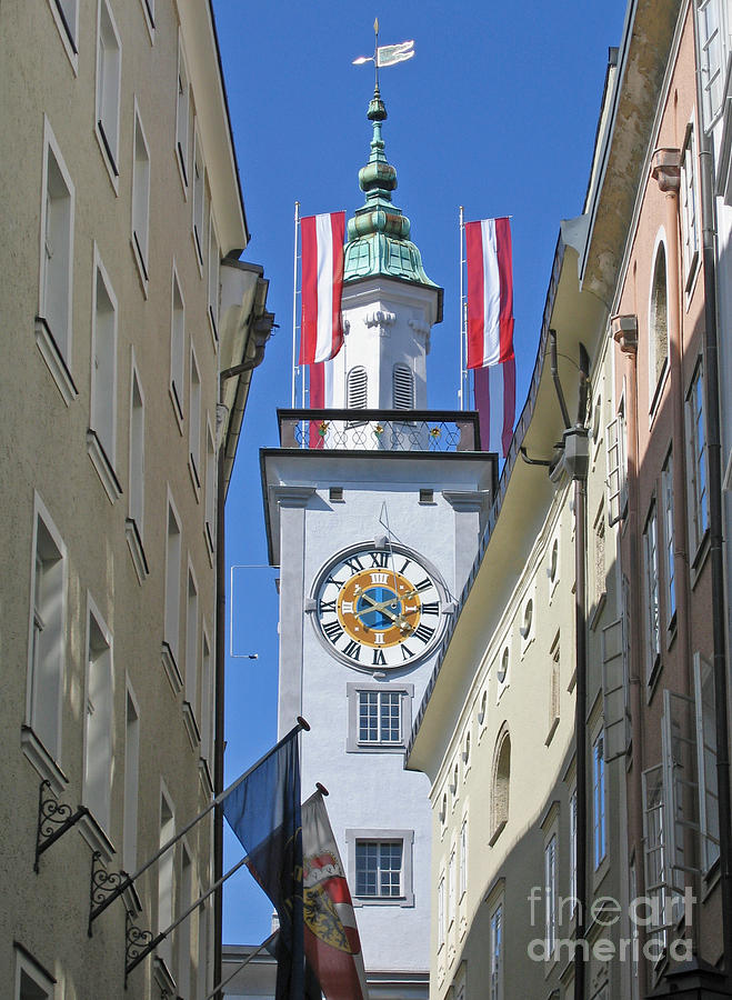 Architecture Photograph - Old Town Hall Salzburg by Ann Horn