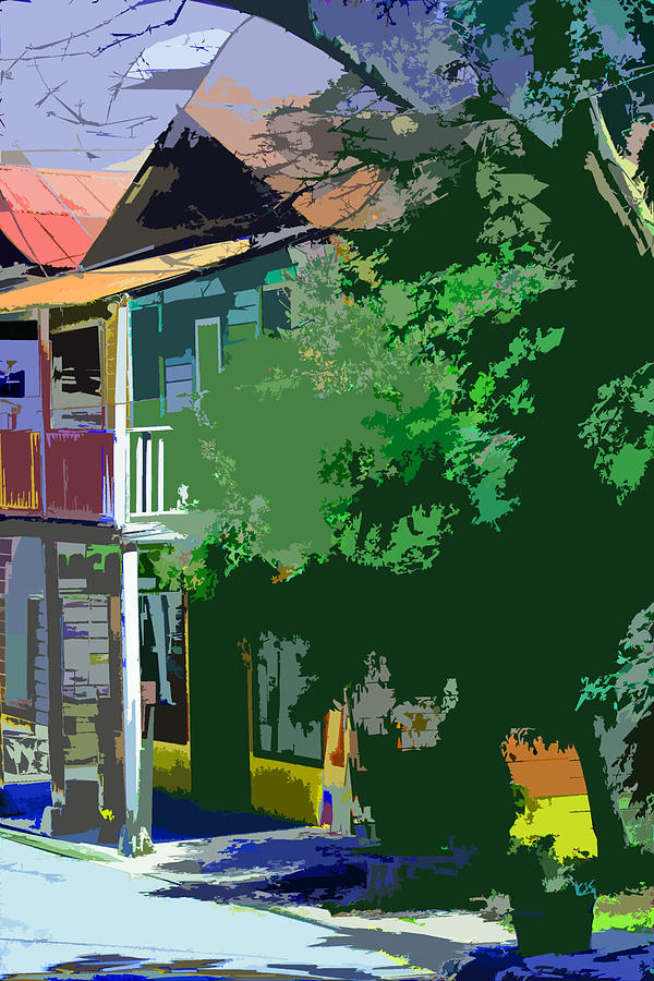 Old Town Locke in Patches of Color Digital Art by Joseph Coulombe
