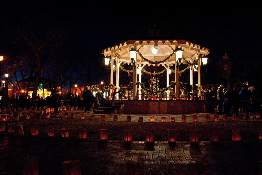 Old Town Luminarias And Bandstand Photograph By Don Durante Jr - Pixels